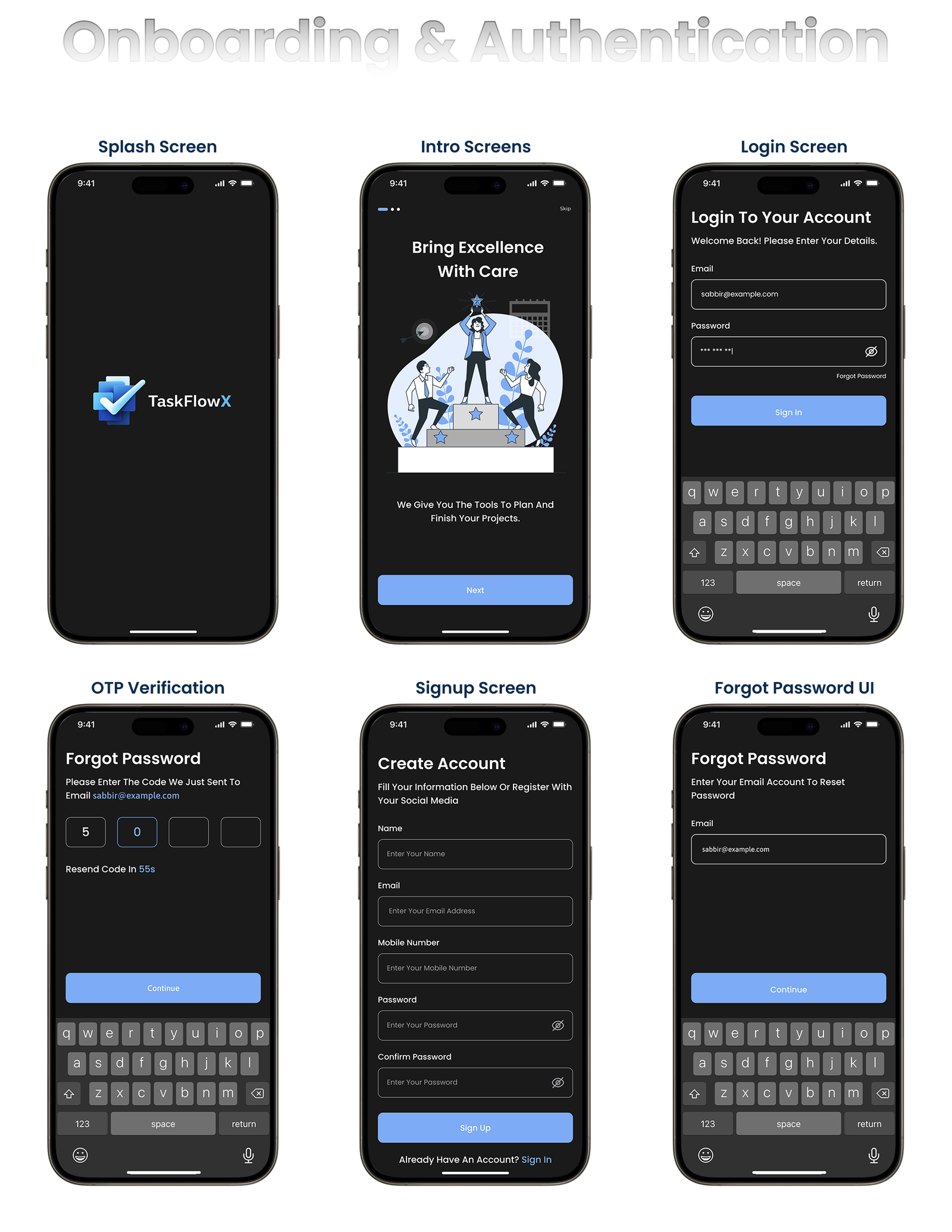 TaskFlowX – To-Do & Task Management Flutter UI Kit